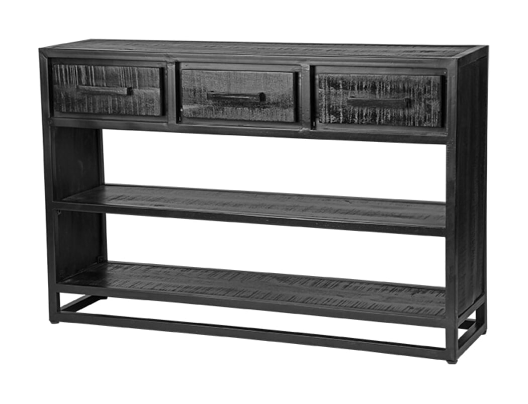 LABEL51 Sidetable 'Chili' Zwart Mangohout, 115cm