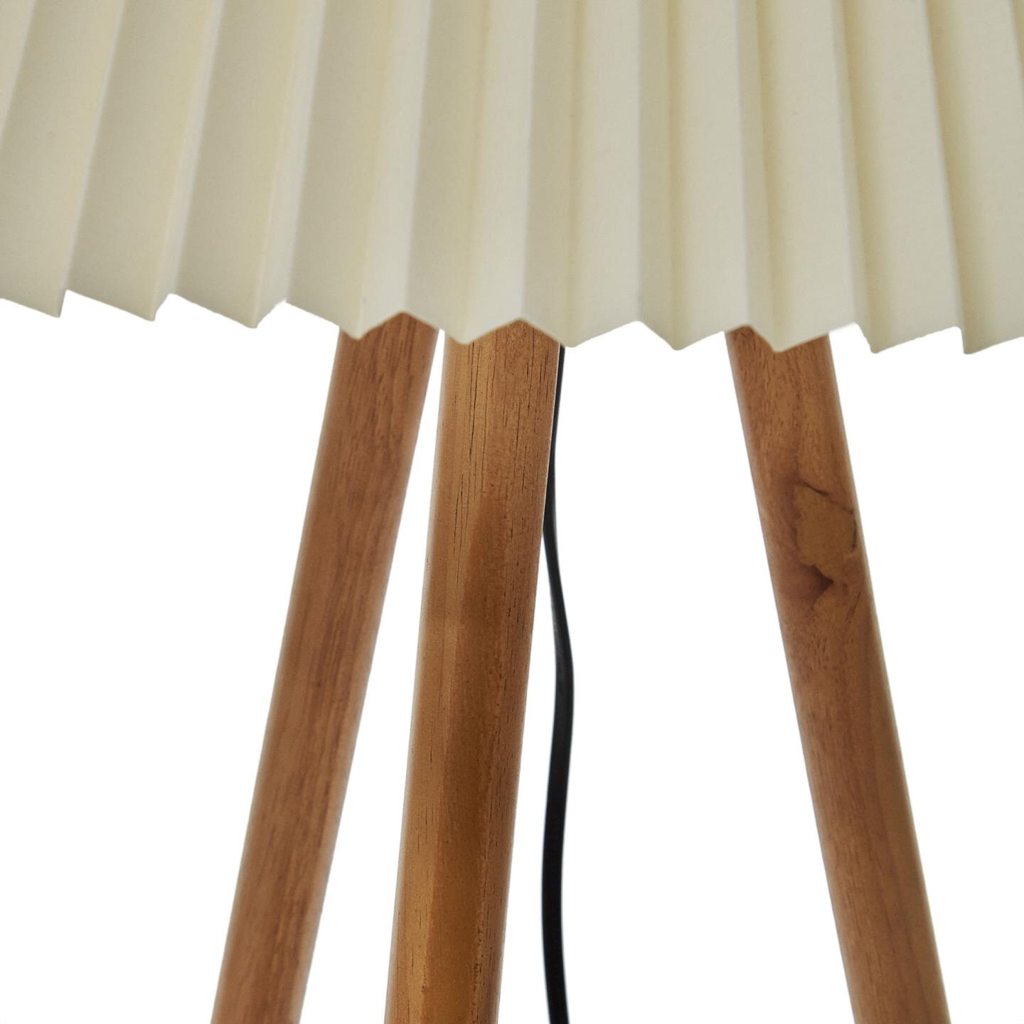 Kave Home Vloerlamp 'Benicarlo' Rubberhout, 149cm hoog - Afbeelding 4