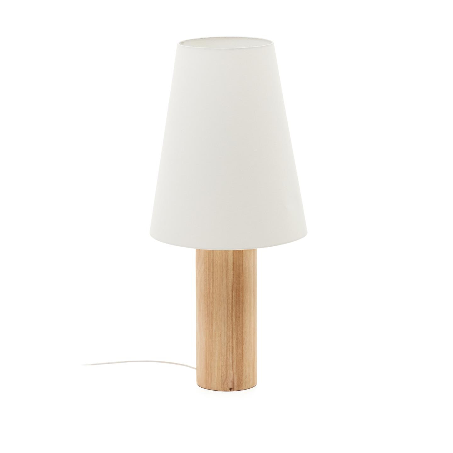 Kave Home Vloerlamp 'Marga' Rubberhout, 110cm hoog, kleur Naturel - Afbeelding 2