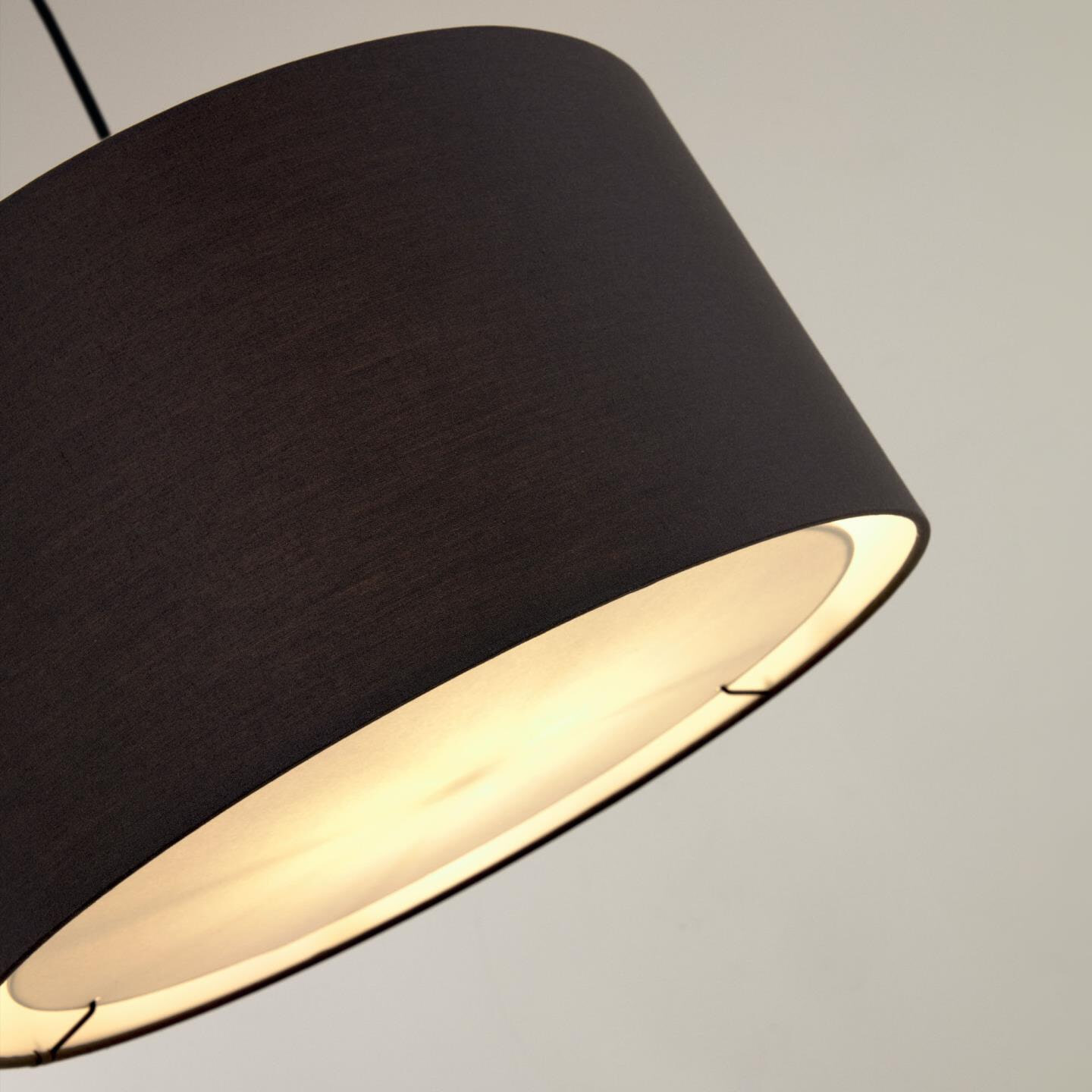 Kave Home Lampenkap 'Santana' Ø50cm, kleur Zwart - Afbeelding 4