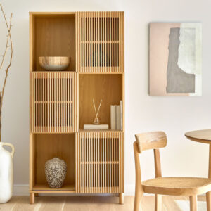 Kave Home Opbergkast 'Beyla' Eikenhout, 170 x 85cm, kleur Naturel