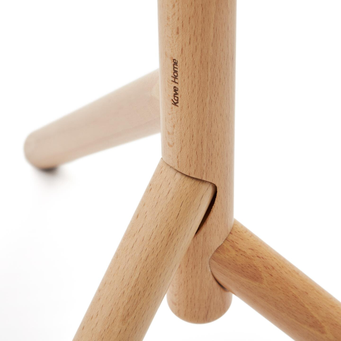 Kave Home Kapstok 'Nadue' Beukenhout, 170cm hoog, kleur Naturel - Afbeelding 5