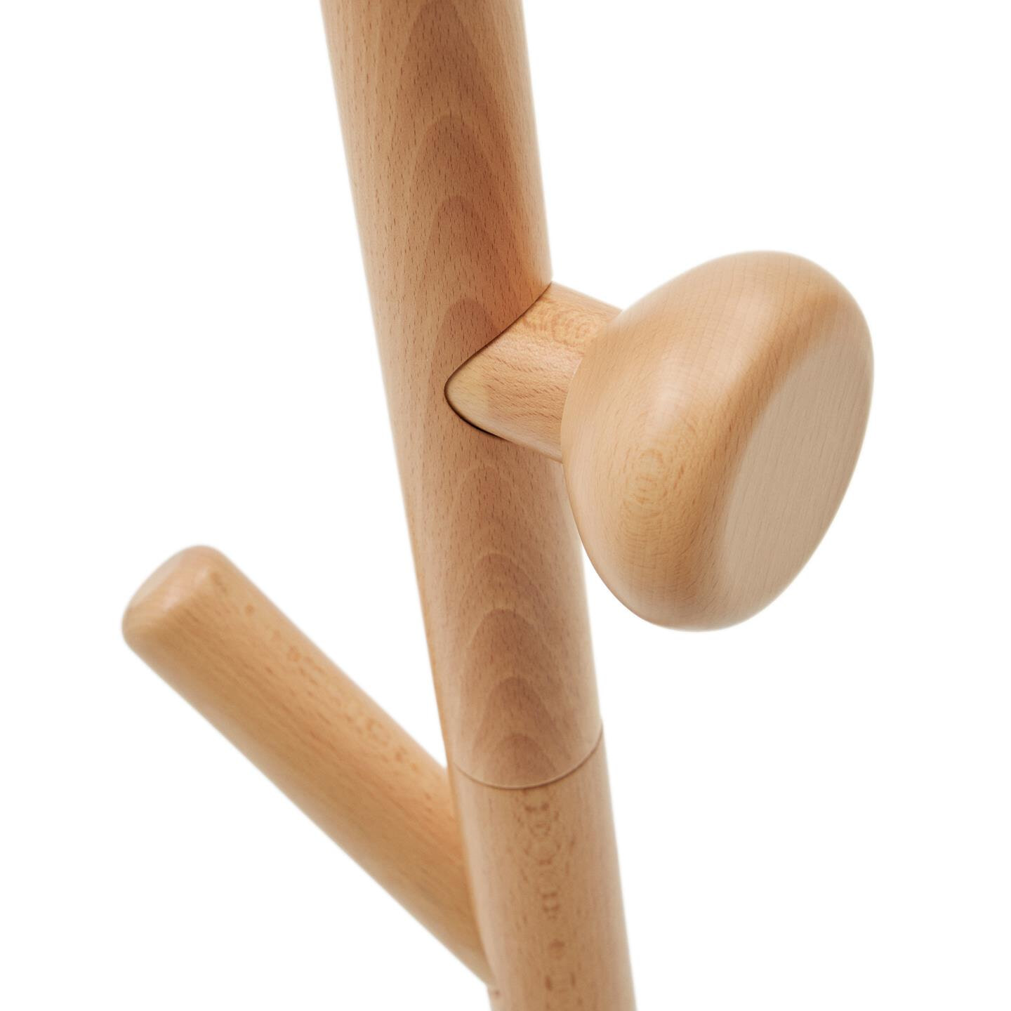 Kave Home Kapstok 'Nadue' Beukenhout, 170cm hoog, kleur Naturel - Afbeelding 6