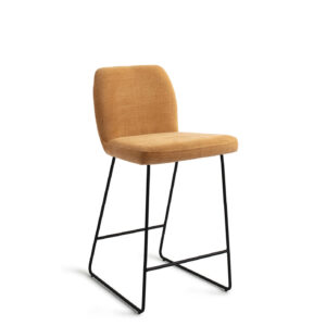 Jesper Home Barstoel 'Ikata' Slide Black, kleur Honey Harvest (zithoogte 66cm)
