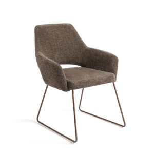 Jesper Home Eetkamerstoel 'Yanai' Slide Rose, kleur Checked Chestnut