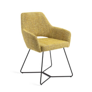 Jesper Home Eetkamerstoel 'Yanai' Beehive Black, kleur Lemon Lines