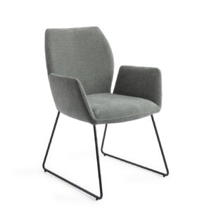 Jesper Home Eetkamerstoel 'Misaki' Slide Black, kleur Breezy Blue