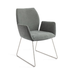 Jesper Home Eetkamerstoel 'Misaki' Slide Steel, kleur Breezy Blue