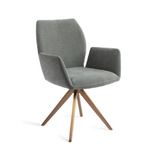 Jesper Home Draaibare Eetkamerstoel 'Misaki' Turn Rose, kleur Breezy Blue