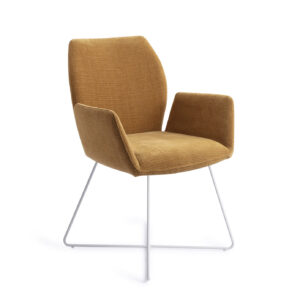 Jesper Home Eetkamerstoel 'Misaki' Cross White, kleur Honey Harvest