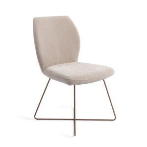 Jesper Home Eetkamerstoel 'Ikata' Cross Rose, kleur Sand Strand