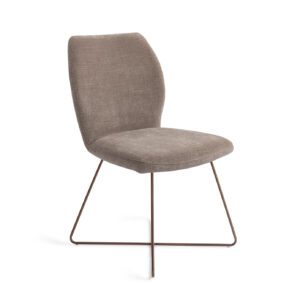 Jesper Home Eetkamerstoel 'Ikata' Cross Rose, kleur Mocha Mist