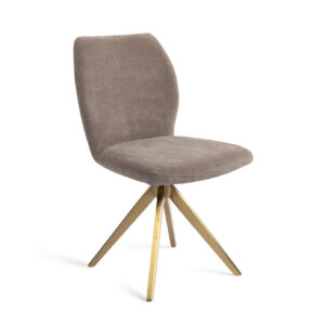Jesper Home Eetkamerstoel 'Ikata' Turn Gold, Draaibaar, kleur Mocha Mist
