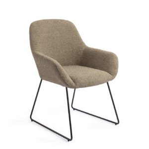 Jesper Home Eetkamerstoel 'Kushi' Slide Black, kleur Moss Meadow