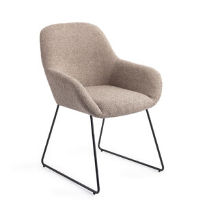 Jesper Home Eetkamerstoel 'Kushi' Slide Black, kleur Stone Haze