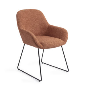 Jesper Home Eetkamerstoel 'Kushi' Slide Black, kleur Amber Autumn