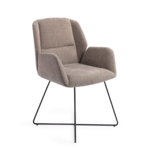 Jesper Home Eetkamerstoel 'Myoko' Cross Black, kleur Greystones