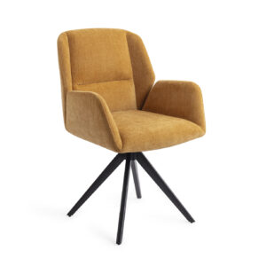 Jesper Home Draaibare Eetkamerstoel 'Myoko' Turn Black, kleur El Dorado