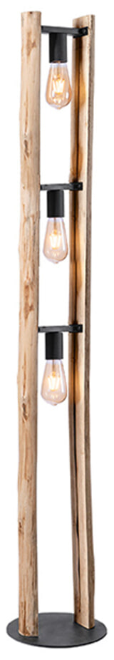 LABEL51 Vloerlamp 'Woody' Hout, 3-lamps