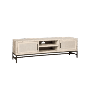 RENEW TV-meubel 'Carini' Hout en Webbing, 160cm, kleur Wit