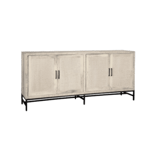 RENEW Dressoir 'Carini' Hout en Webbing, 200cm, kleur Wit