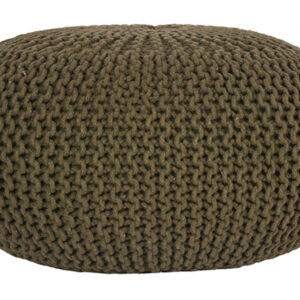 LABEL51 Poef 'Knitted', 70 x 35cm, kleur Groen