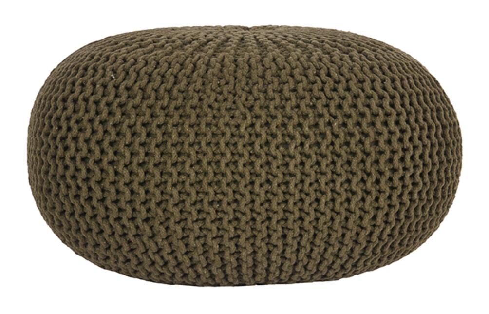 LABEL51 Poef 'Knitted', 70 x 35cm, kleur Groen