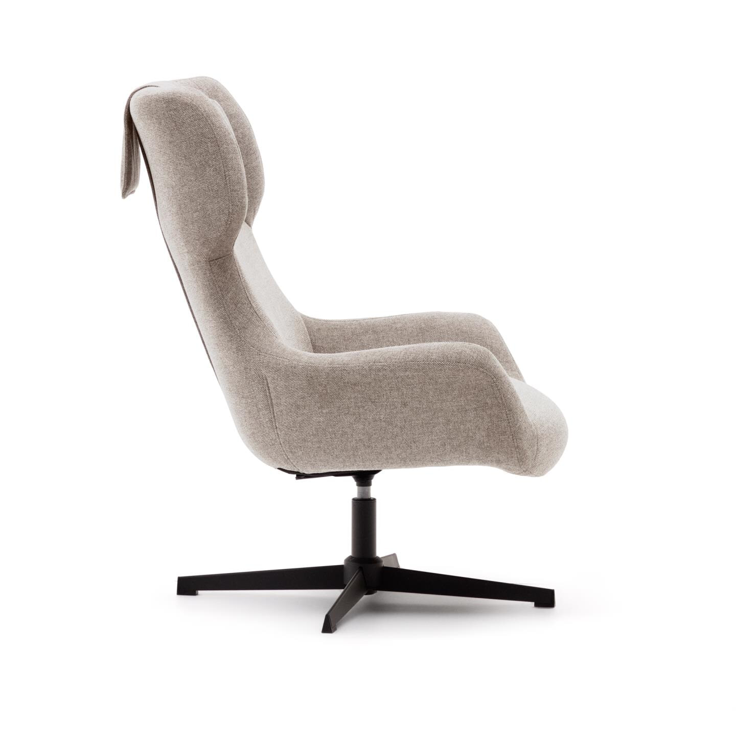 Kave Home Draaifauteuil 'Zalina' kleur Beige - Afbeelding 3