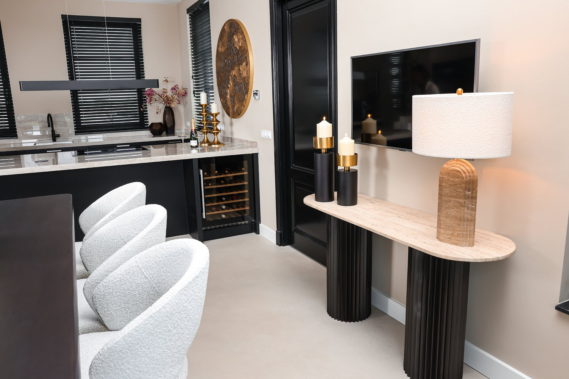 Richmond Sidetable Hampton 130 x 40cm, Travertin - Afbeelding 2