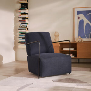 Kave Home Fauteuil 'Gamer' Stof, kleur Donkerblauw