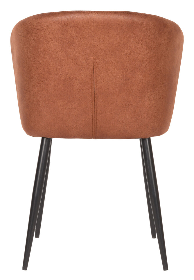 LABEL51 Eetkamerstoel 'Wave' Microfiber, kleur Cognac - Afbeelding 4