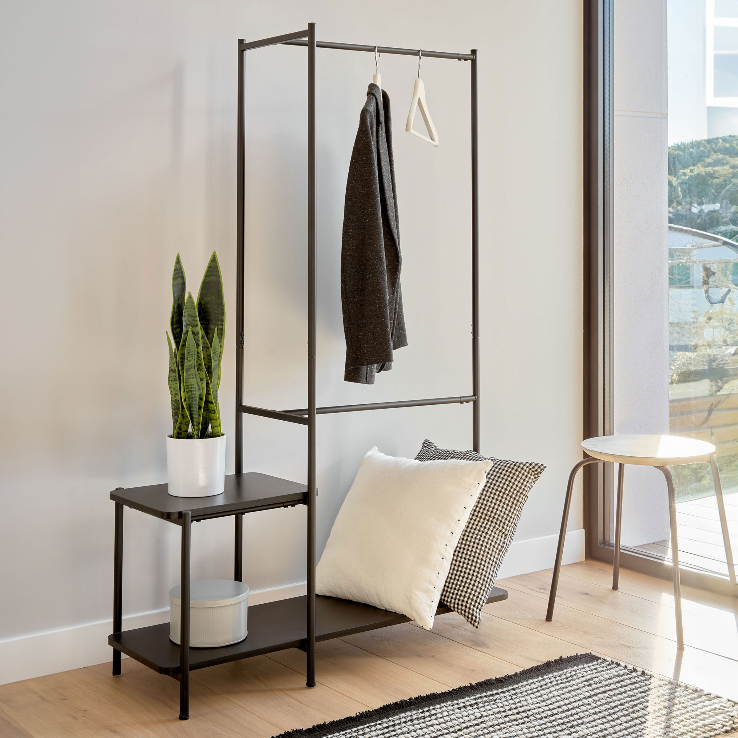 Kave Home Kledingrek 'Galatia' 150 x 100cm, kleur Zwart