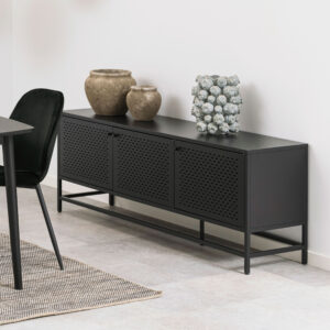 Bendt Tv-meubel 'Lua' zwart metaal, 160cm