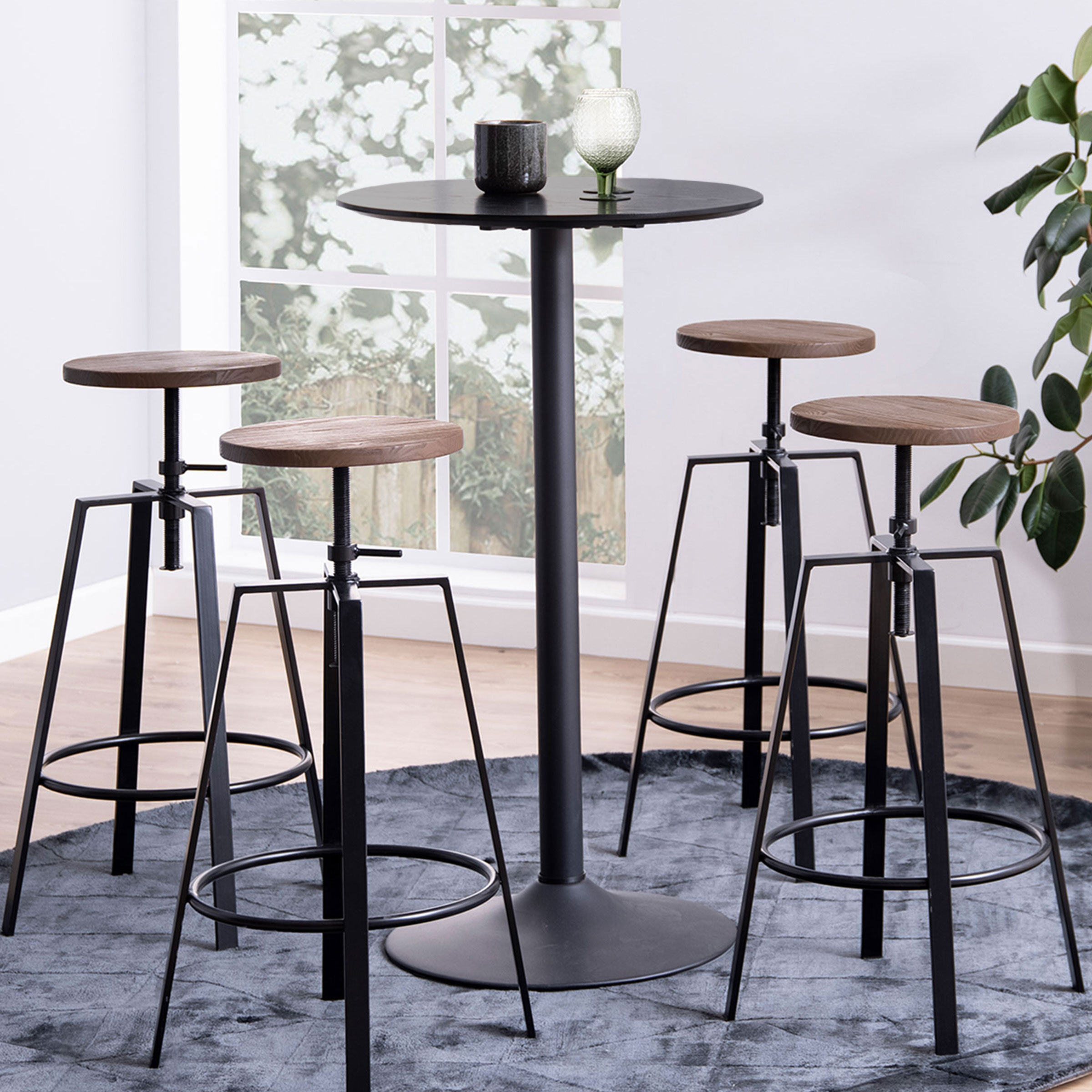 Bendt Ronde Bartafel 'Ina' 60cm, kleur Zwart