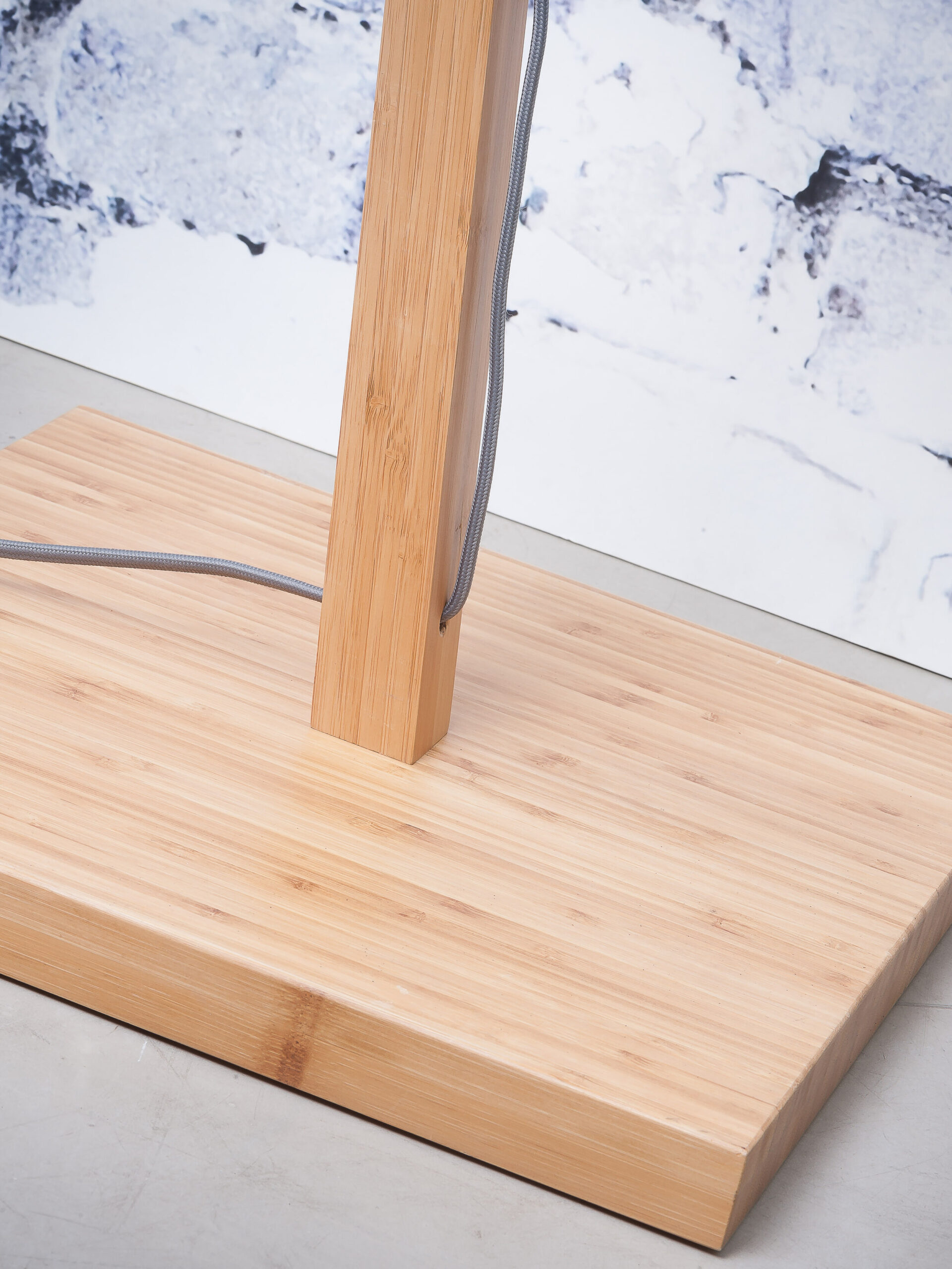 GOOD&MOJO Vloerlamp 'Andes' Bamboe en Eco linnen, 176cm, kleur Blauw - Afbeelding 5