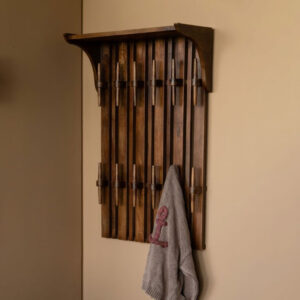 Dutchbone Kapstok 'Jakub' Met 12 haken, Mangohout, kleur Bruin