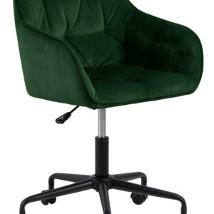 Bendt Bureaustoel 'Loren' Velvet, kleur Forest Green