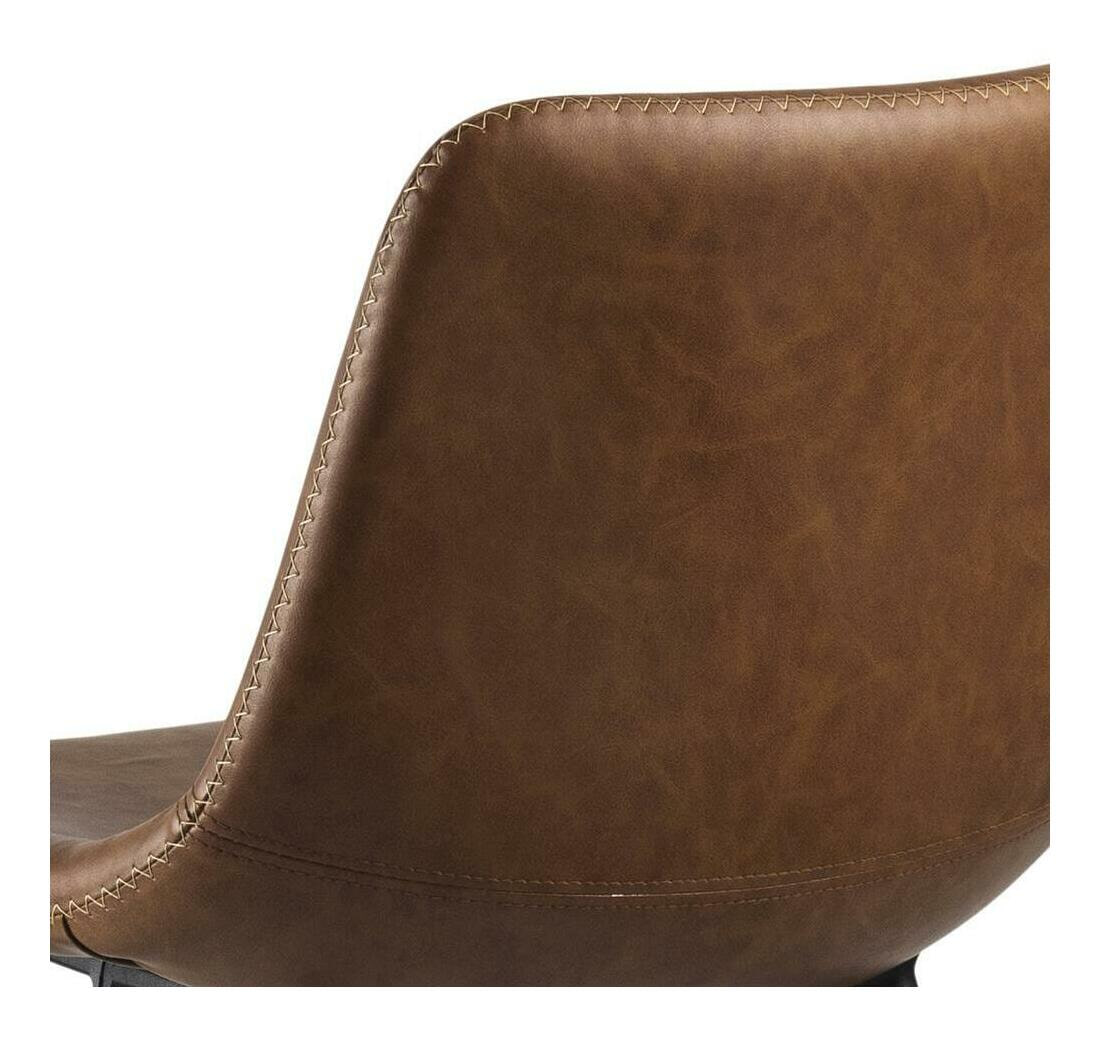 Bendt Barkruk 'Novi' PU, kleur Bruin - Afbeelding 7