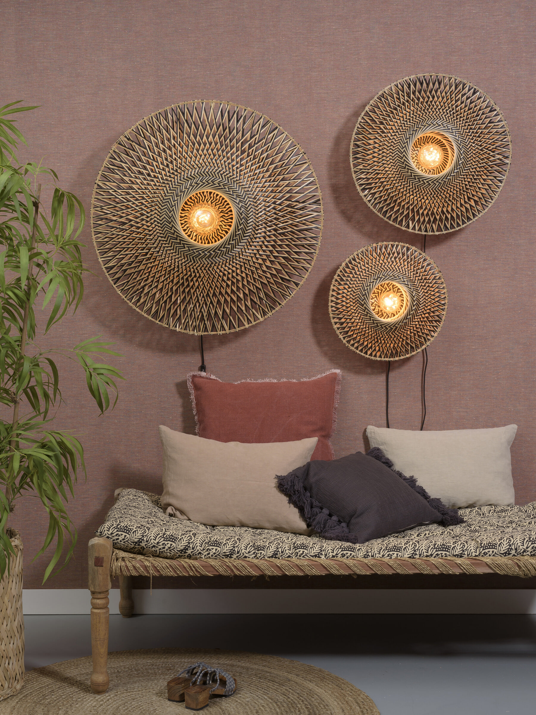 GOOD&MOJO Wandlamp 'Bali' Medium, Bamboe, kleur Naturel - Afbeelding 5