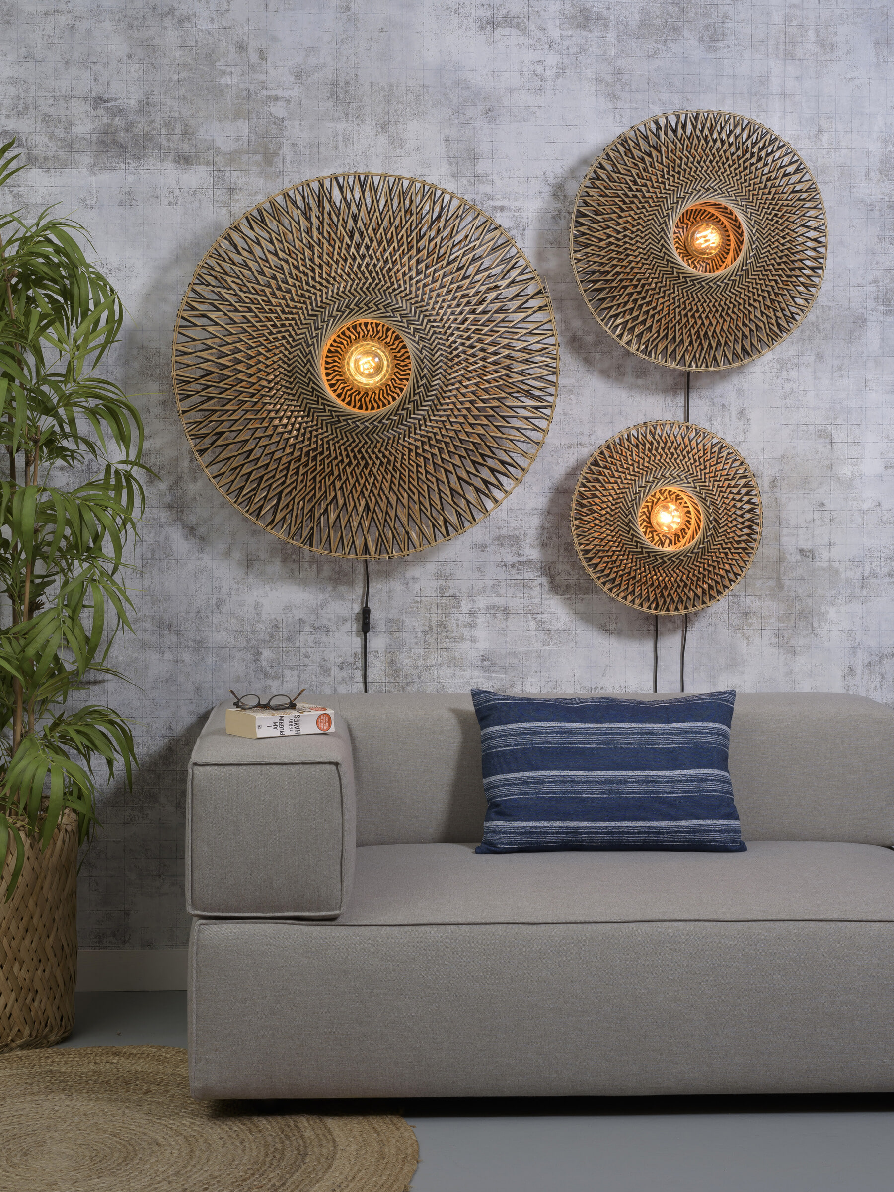 GOOD&MOJO Wandlamp 'Bali' Medium, Bamboe, kleur Naturel - Afbeelding 6