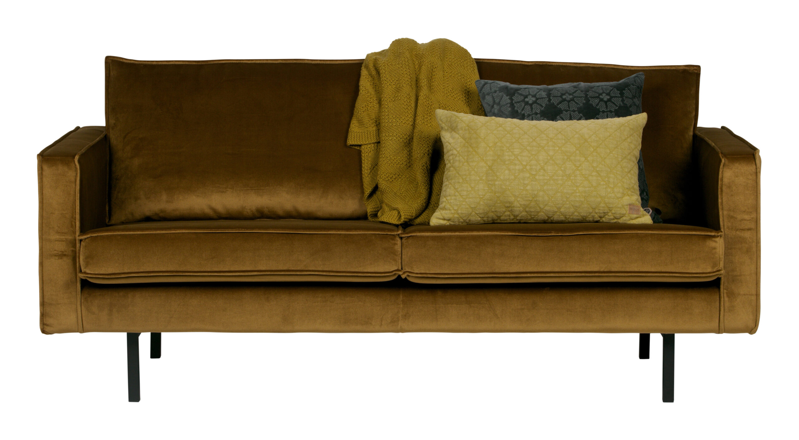 WOOOD Bank 'Rodeo' 2,5 zits, Velvet, kleur Honey (geel) - Afbeelding 4