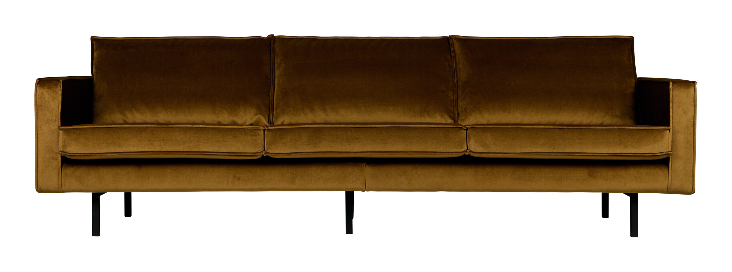 WOOOD Bank 'Rodeo' Velvet, 3-zits, kleur Honey (Geel) - Afbeelding 2