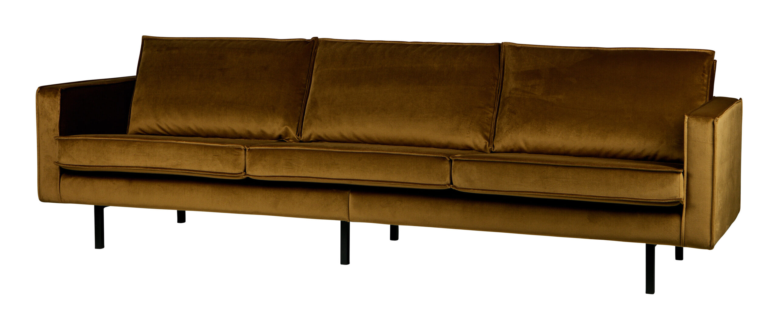 WOOOD Bank 'Rodeo' Velvet, 3-zits, kleur Honey (Geel) - Afbeelding 3