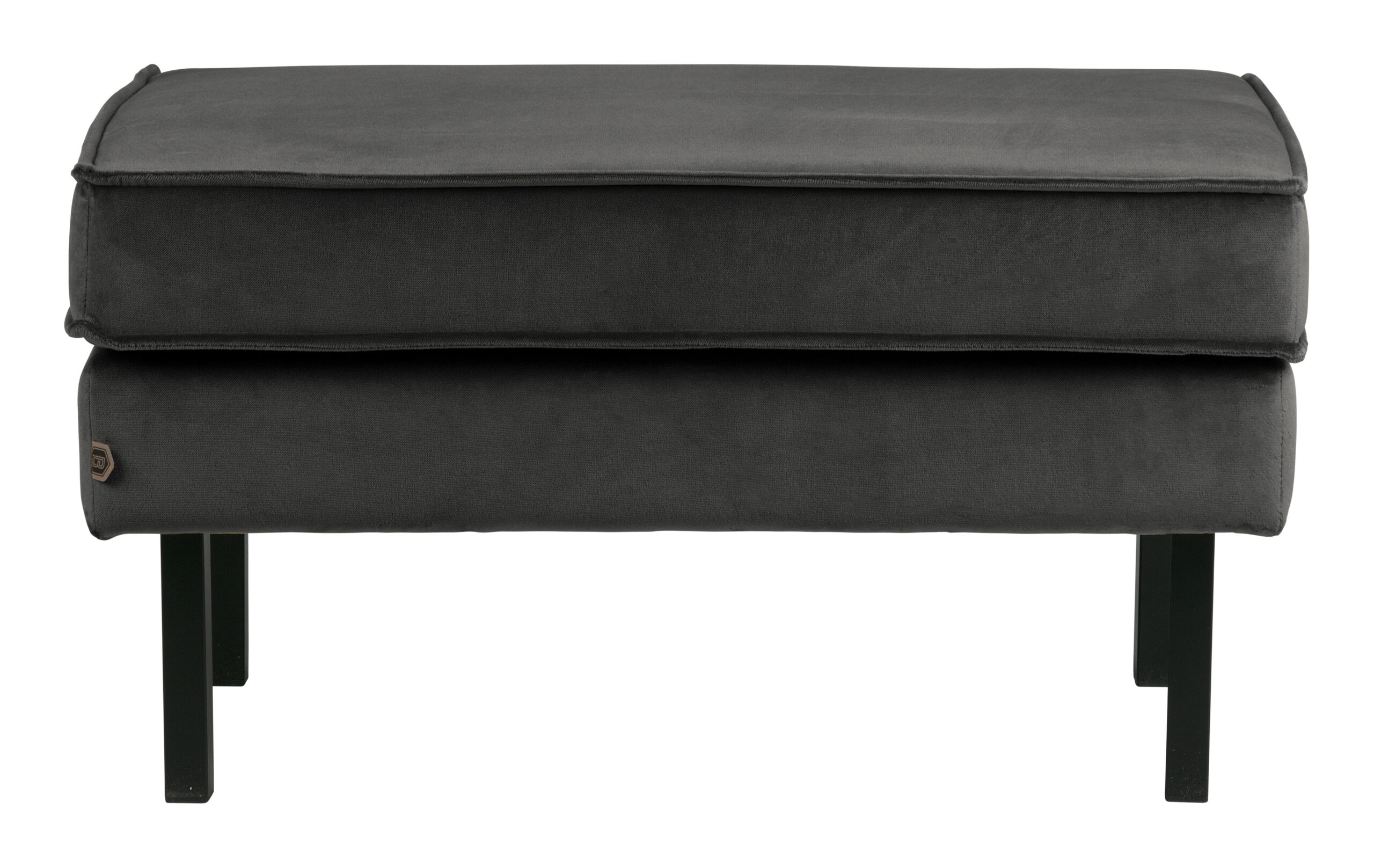 WOOOD Hocker 'Rodeo' Velvet, kleur Antraciet - Afbeelding 2