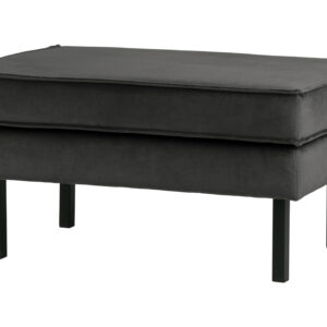 WOOOD Hocker 'Rodeo' Velvet, kleur Antraciet