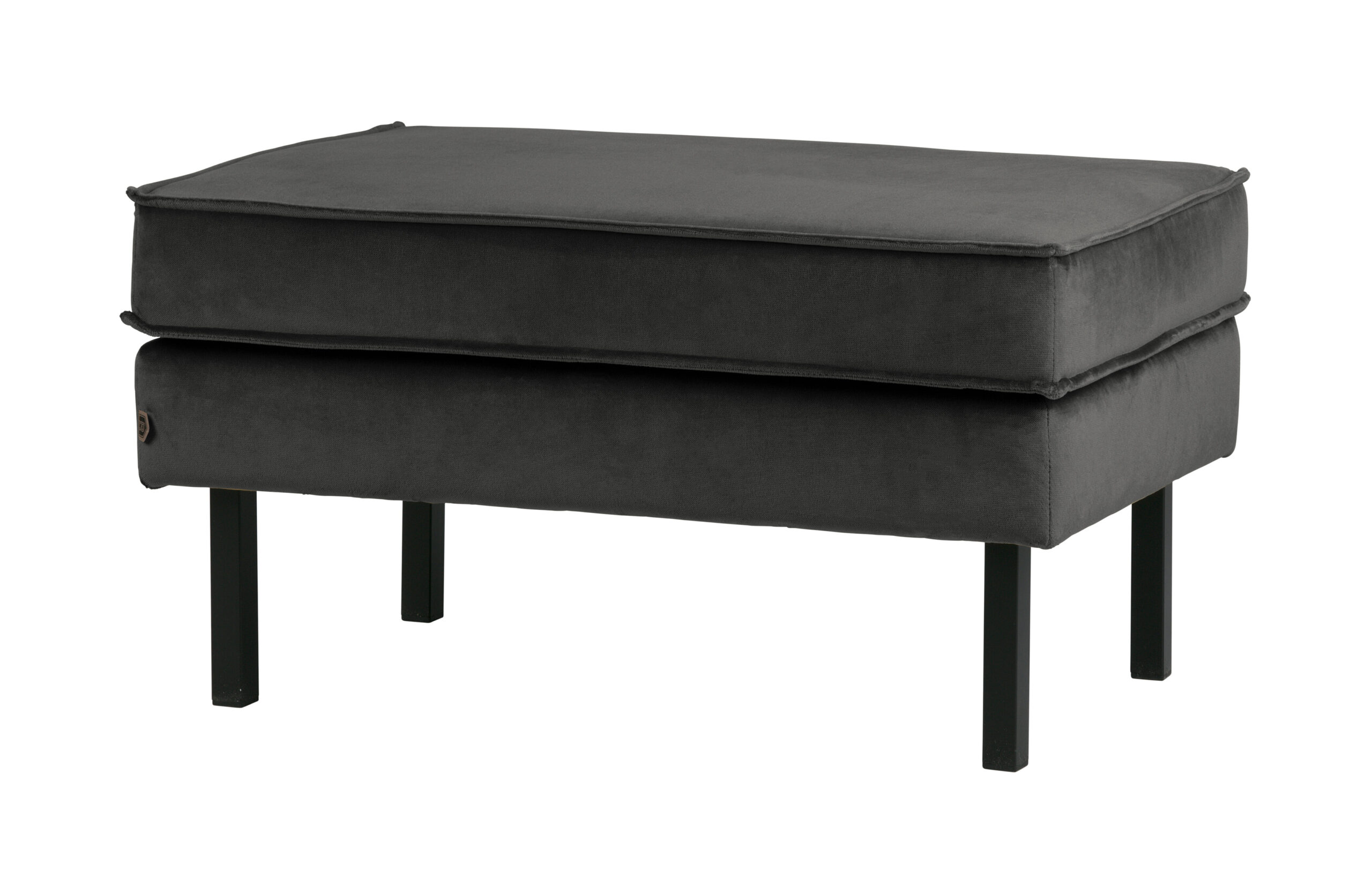 WOOOD Hocker 'Rodeo' Velvet, kleur Antraciet