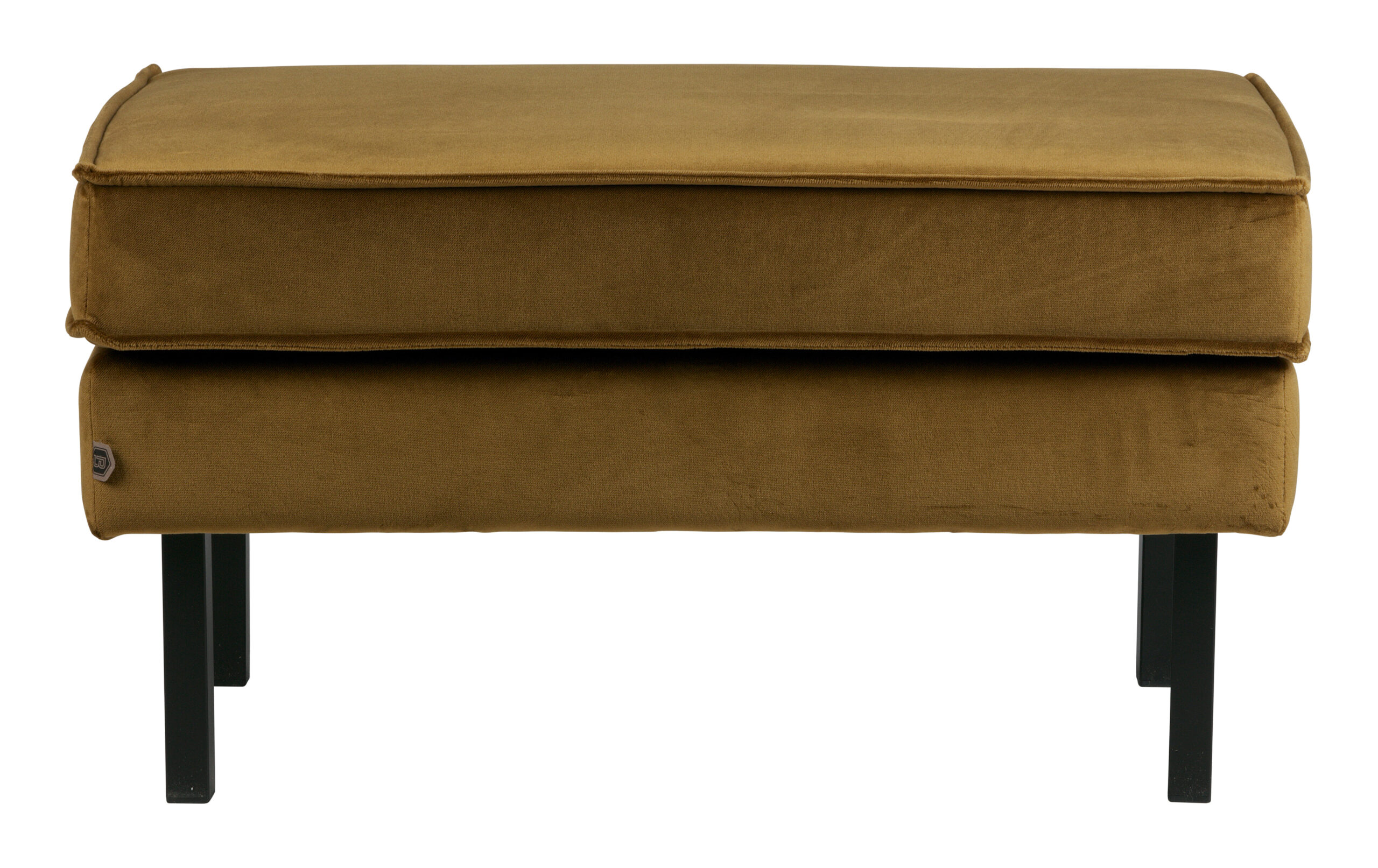 WOOOD Hocker 'Rodeo' Velvet, kleur Honey (geel) - Afbeelding 2