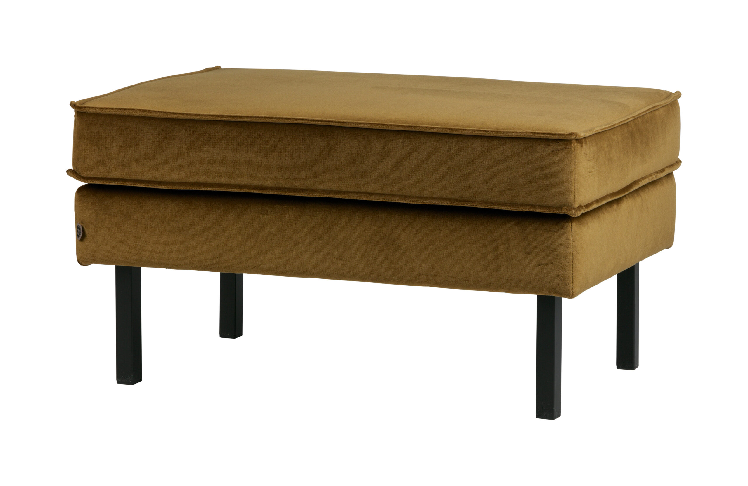 WOOOD Hocker 'Rodeo' Velvet, kleur Honey (geel) - Afbeelding 6