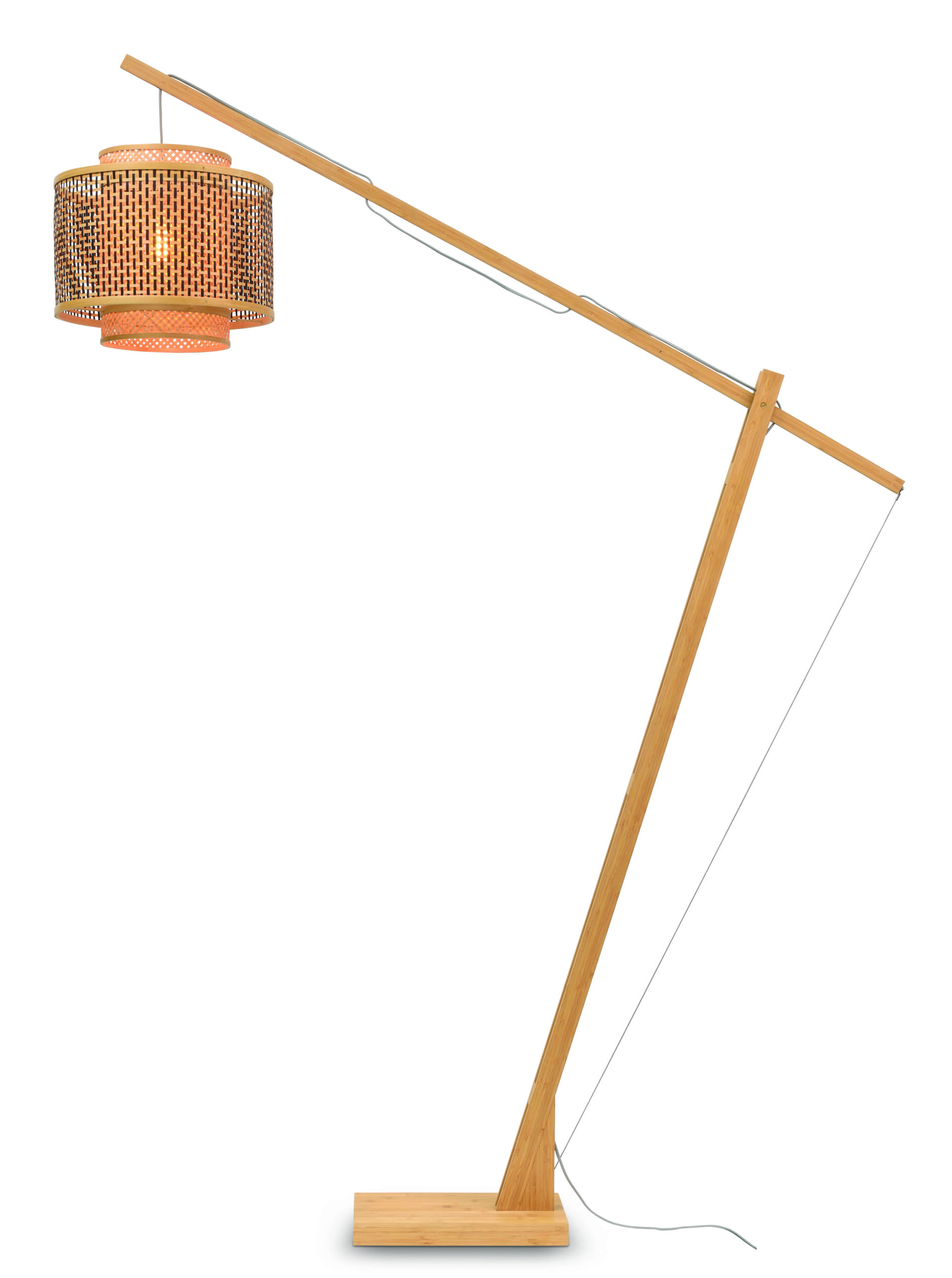 GOOD&MOJO Vloerlamp 'Bhutan' Bamboe, 207cm, kleur Naturel - Afbeelding 2