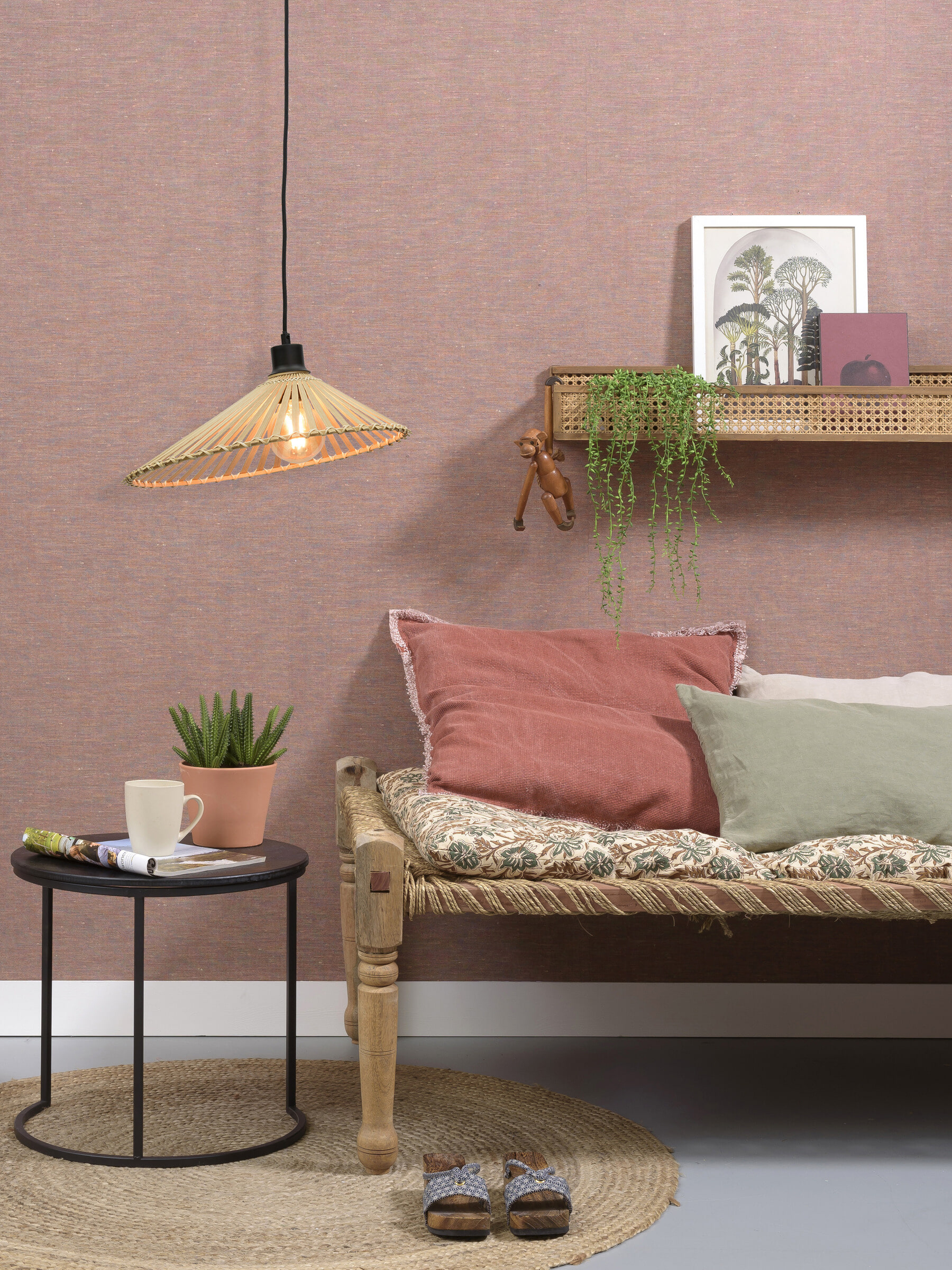 GOOD&MOJO Hanglamp 'Bromo' 40cm, Bamboe, kleur Naturel - Afbeelding 6